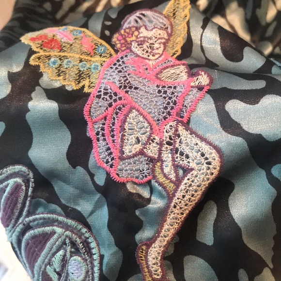 “TOPSHOP” for “LAURA” 80’s Embroidered Dress. - Picture 11 of 13